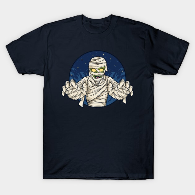 Halloween Mummy T-Shirt by nissiu